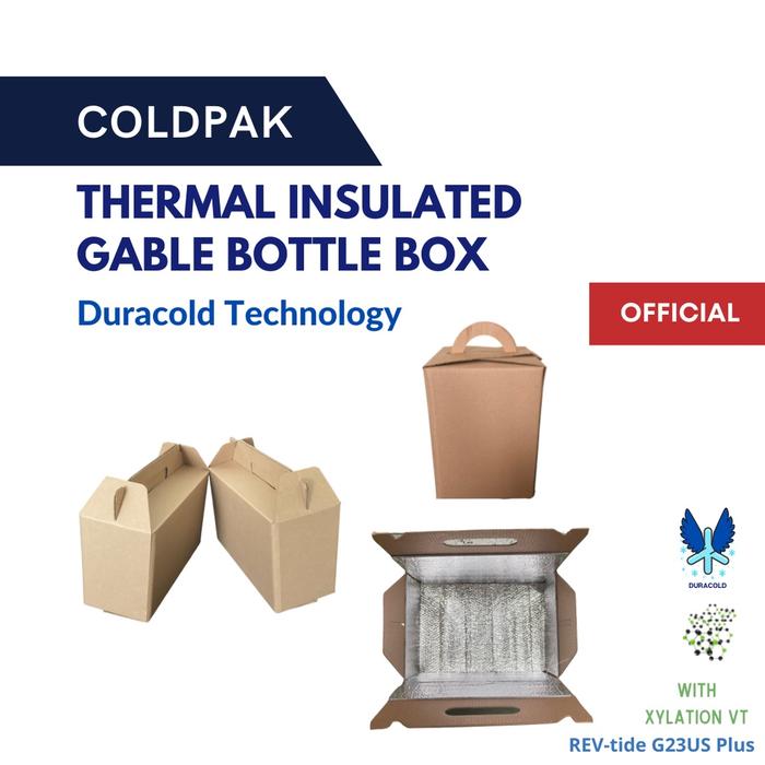 COLDPAK Thermal Insulated Gable Box Botol Kale Packaging Minuman Tahan Dingin COLDPAK