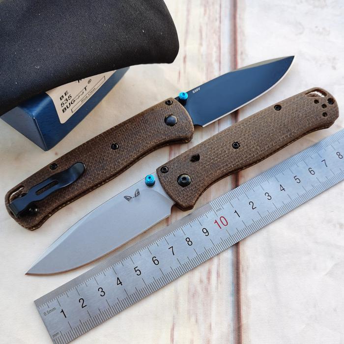 JUFULE 2022 Bugout 535 Flax Micarta Handle Mark S30V Blade Folding
