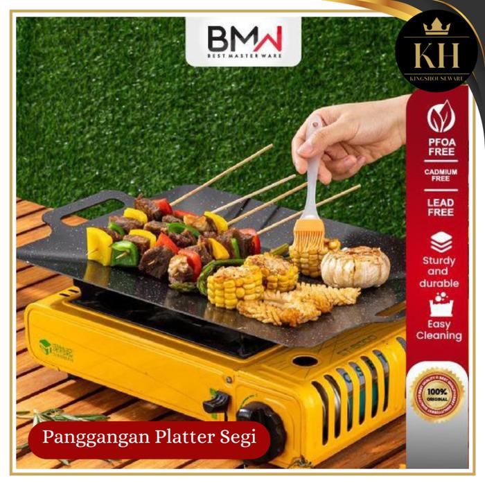 KH- panggangan BBQ GRILL persegi panjang 43cmx27cm / BBQ SQUARE PLATER BMW