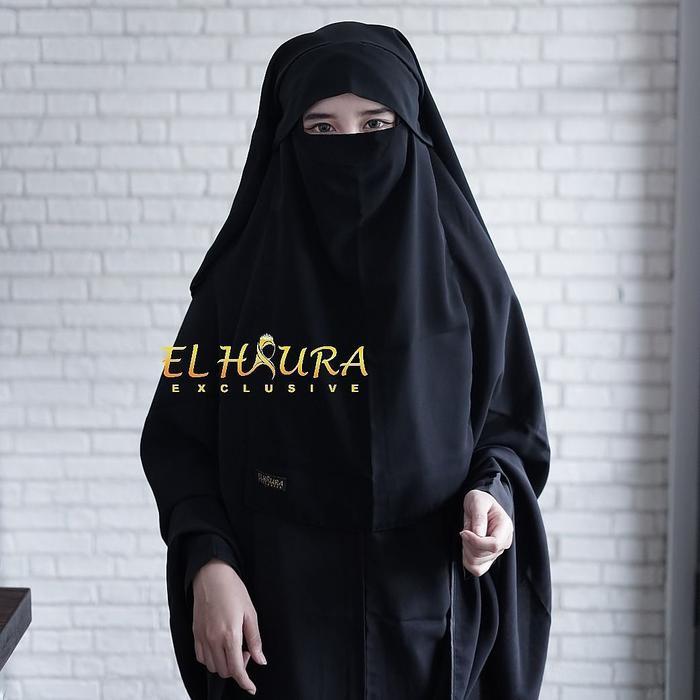 niqab Yaman poni sifo 2 layer elhaura