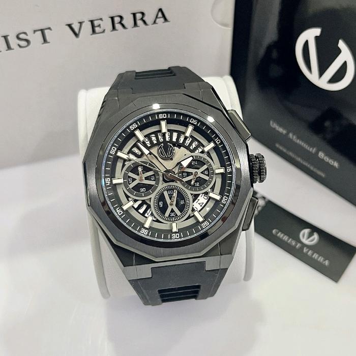 JAM TANGAN PRIA CHRIST VERRA CV 12189G- 36 BLK ORIGINAL