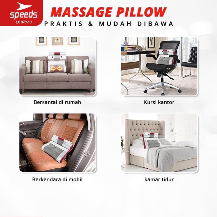 SPEEDS Bantal Pijat Massager Alat Pijat Leher Terapi Refleksi Kursi Pijat Kesehatan Massage Body Ele