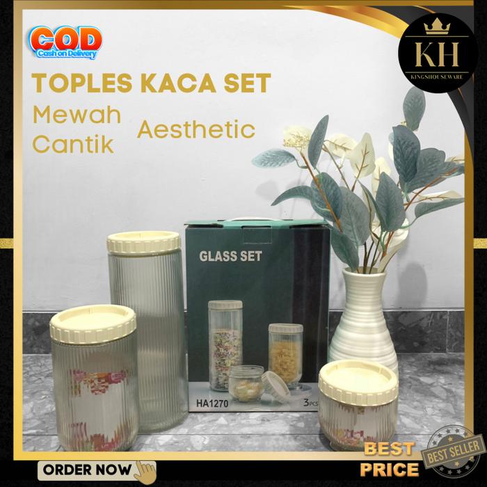 TOPLES SET KACA HA1270 / TOPLES 1 SET ISI 3 PCS / GLASS SET
