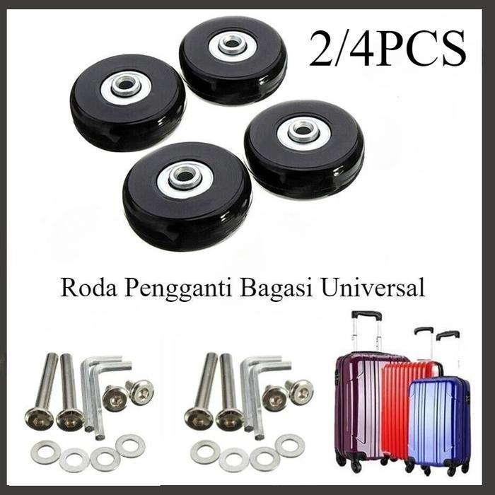 Vinnatsu-1/2/4 PCS Roda Koper Pengganti Karet Wheels Roda Koper Pengganti Universal Pengganti Koper