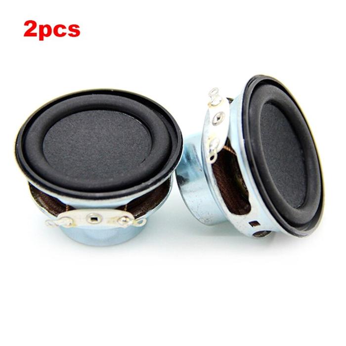 2Pcs Audio Speaker 4Ω 6W 40mm 1.5 Inch Bass Multimedia Speaker