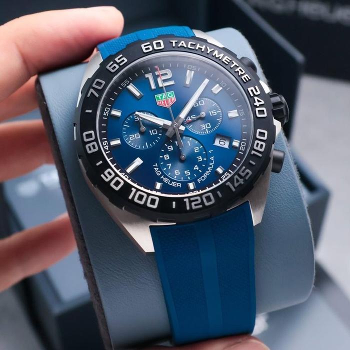 TAG Heuer Formula 1 CAZ101AV.FT8077 Chronograph Blue Dial Blue Rubber Strap