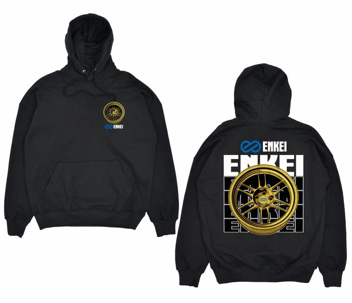 JAKET HOODIE OTOMOTIF VELG ENKEI WHEELS BIG SIZE JUMBO