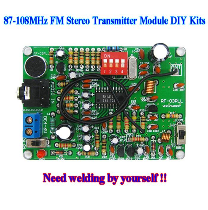 87-108MHz FM Stereo Transmitter Module Kits MP3 Repeater Radio