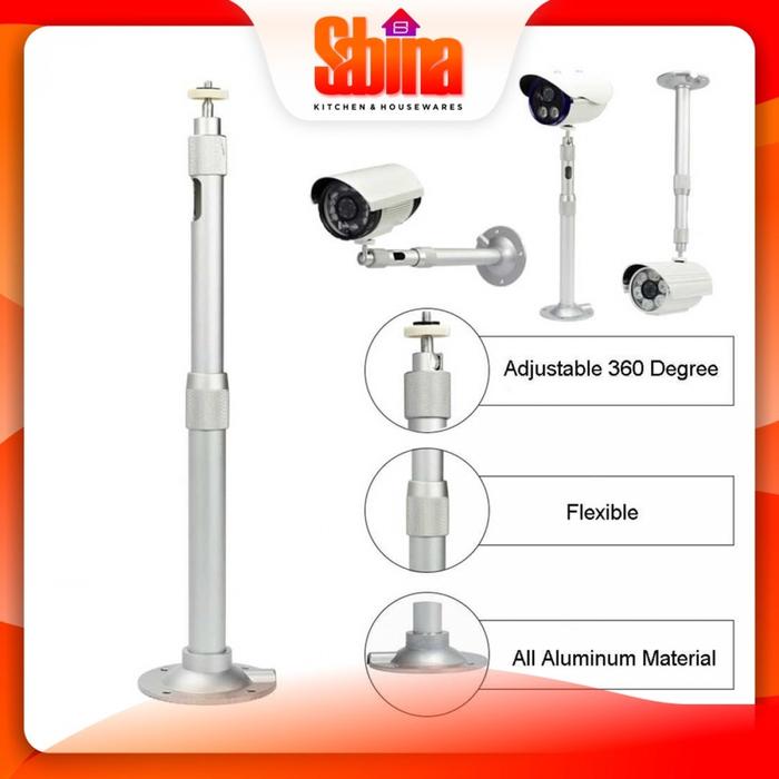 Stand Bracket Dinding Proyektor CCTV Telescopic Adjustabel Mount Ball