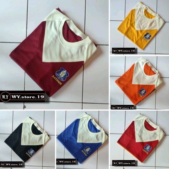 kaos daleman satpam / kaos satpam terbaru / baju satpam