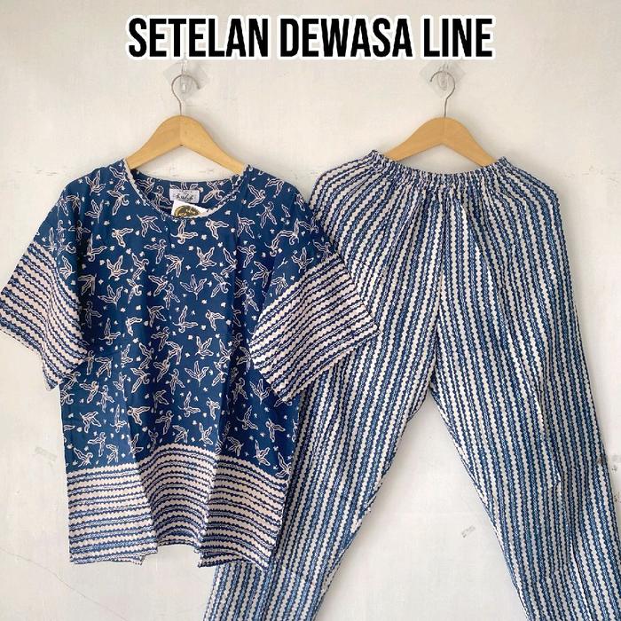 Setelan Luza Line Ukuran Dewasa | Batik Luza