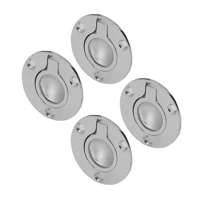 Deck Recessed Handle Stainless Steel Flush Ring Pull Round Mirror