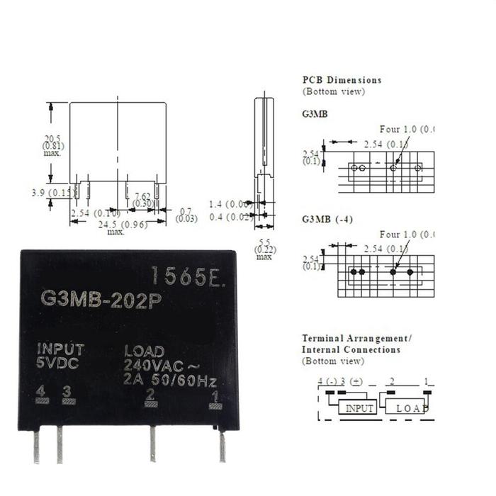 Peralatan elektronik pintar, relai kondisi Solid Pcb Ssr dc-ac dalam