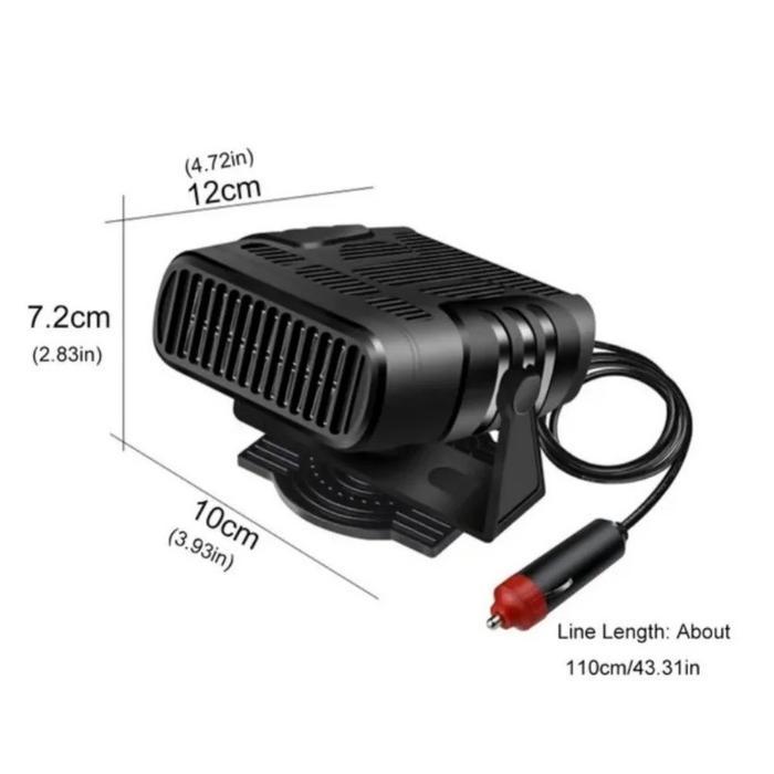 2 in 1 Kipas Penghangat Penghilang Embun Kaca Depan Mobil 12V/120W Pemanas Mobil Otomatis Universal