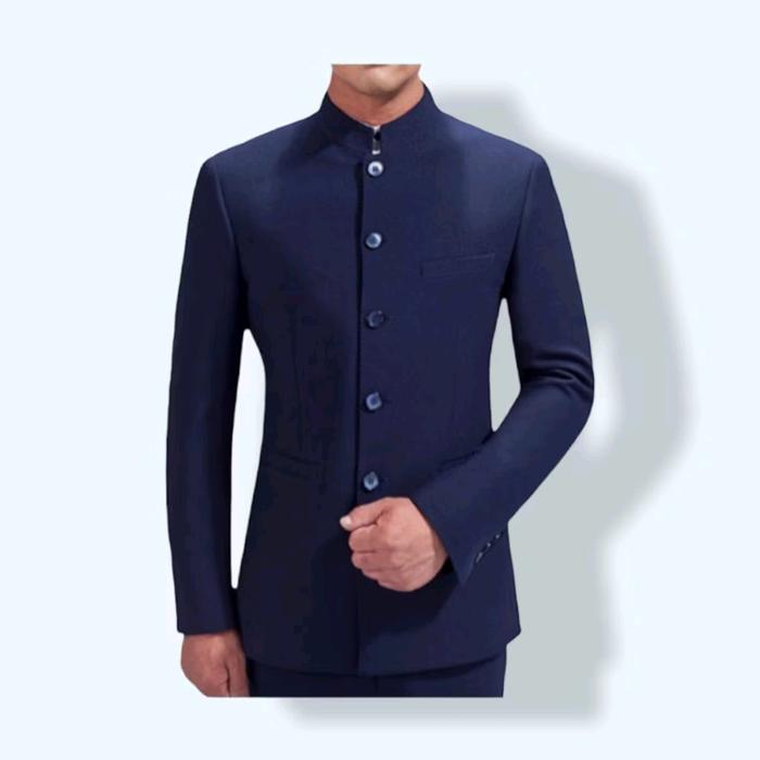 Jas Koko Mandarin Jasko Polos List Putih Jasko Pria Dewasa Formal
