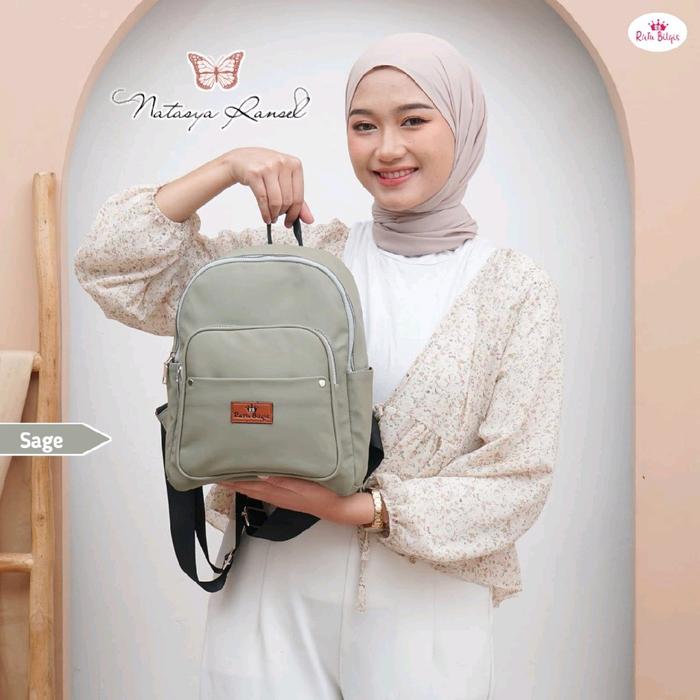 Natasya Ransel By Ratu Bilqis Tas Ransel wanita/ Tas Ransel sekolah