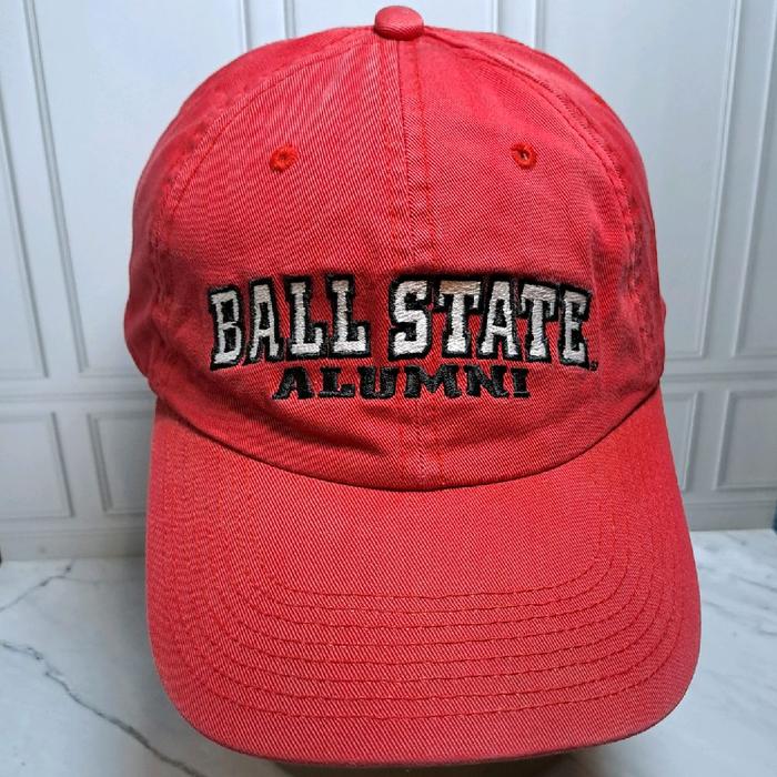Topi Vintage Second BallState Alumni / Thrifting / Preloved Merah