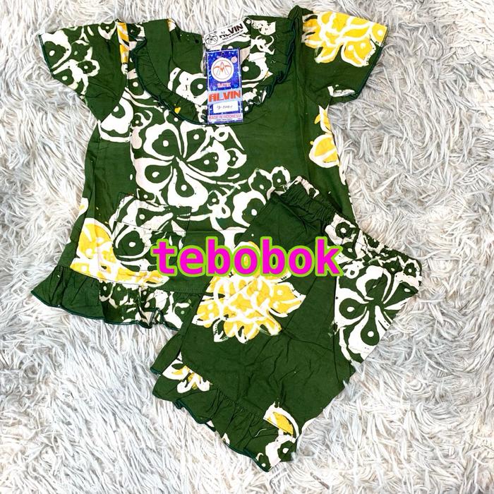 Batik Alvin - Stelan Alvin Baby 1-3 Tahun | Stelan Batik Alvin Anak Perempuan | Stelan Batik Anak Pe