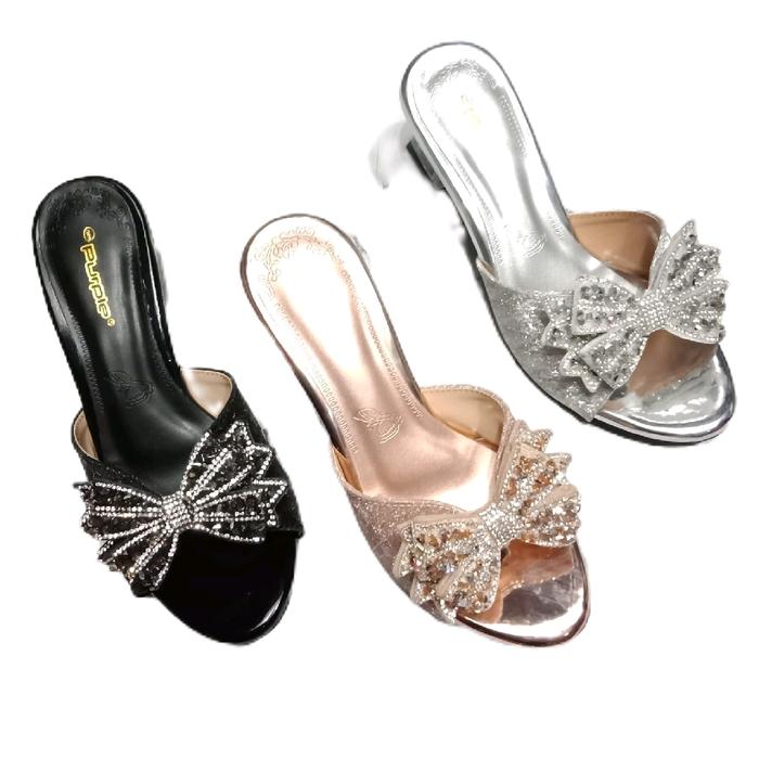 Purple heels Shoes Pesta High Wanita