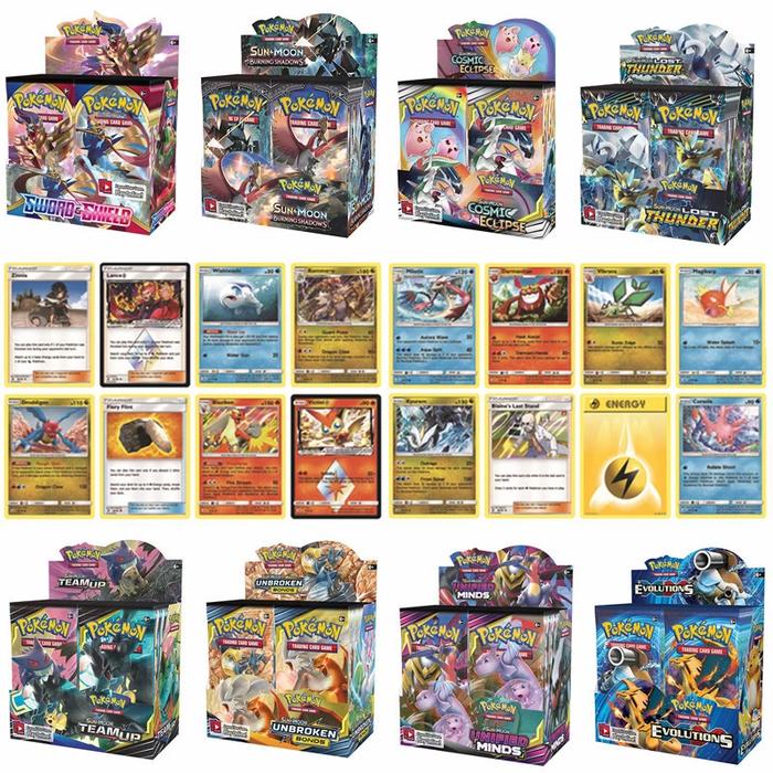 324Pcs Pokemon Cards GXEX English Collectible Game feyenoord Hidden