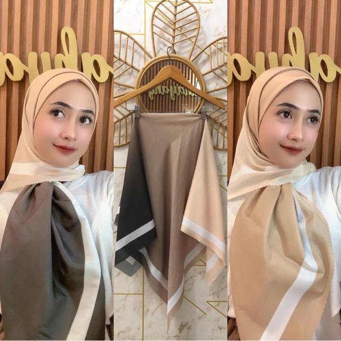 MELBIZY Alesha Shawl | Oval Malaysian Square | Hijab Syar'i | Hijab Segiempat Jumbo