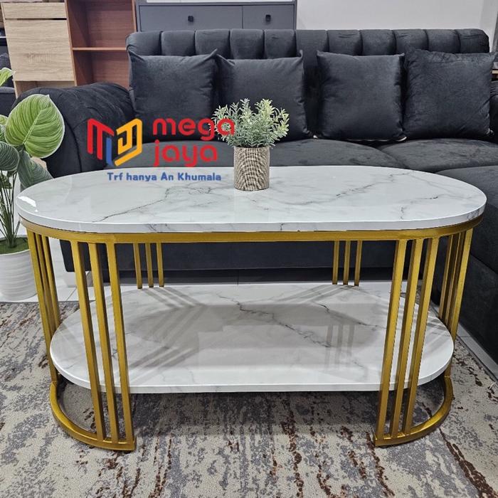 meja tamu oval hpl || megajaya wayhalim