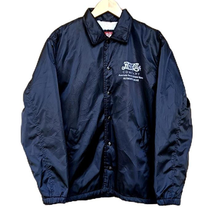 Coach jacket pepsi cola company sherpa lined vintage black rare