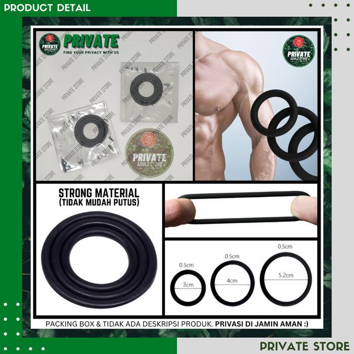 Termurah Cock Ring Trio Set Silicone - Cincin Alat Jepit Vital Pria Bead Strong Kuat Tahan Lama Baha