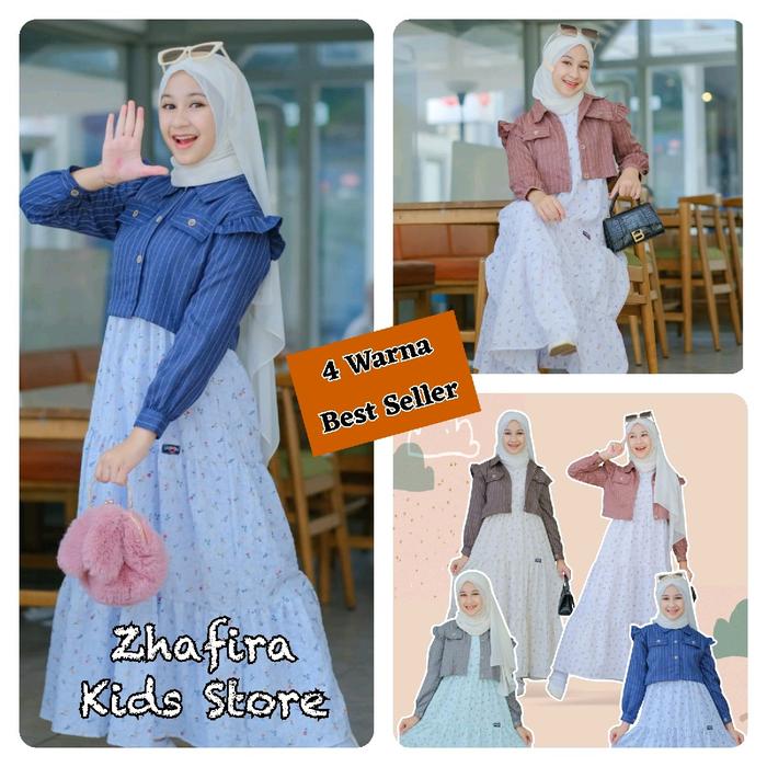 [7-16 th] GAMIS ROMPI LEPAS SET OUTER KIDOOLA NADHIRA VEST NAOMI SHAFIYAH DAHLIA ANAK CEWEK REMAJA T