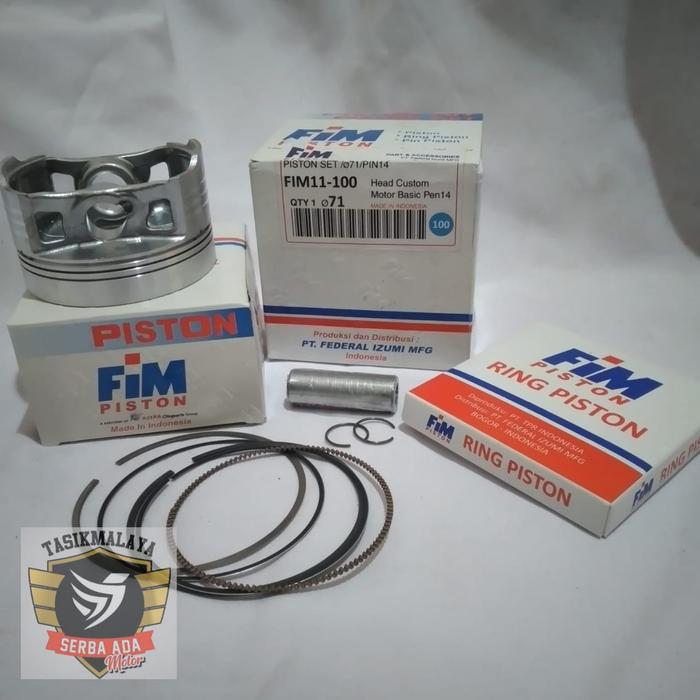 Piston Kit Fim 11 Custom Dome Mentah Pin 14 Diameter 70 71 72