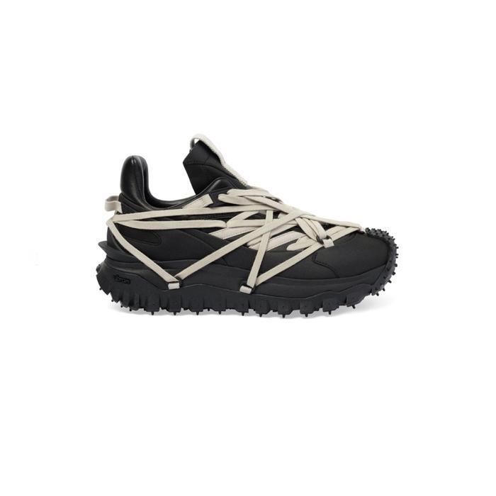 Rick Owens X Moncler Trailgrip Megalace Sneaker In Black