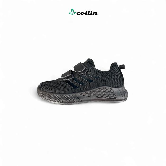 COLLIN [FREE BOX] sepatu sekolah anak model perekat tempel KD201-HK Fashion Rajut