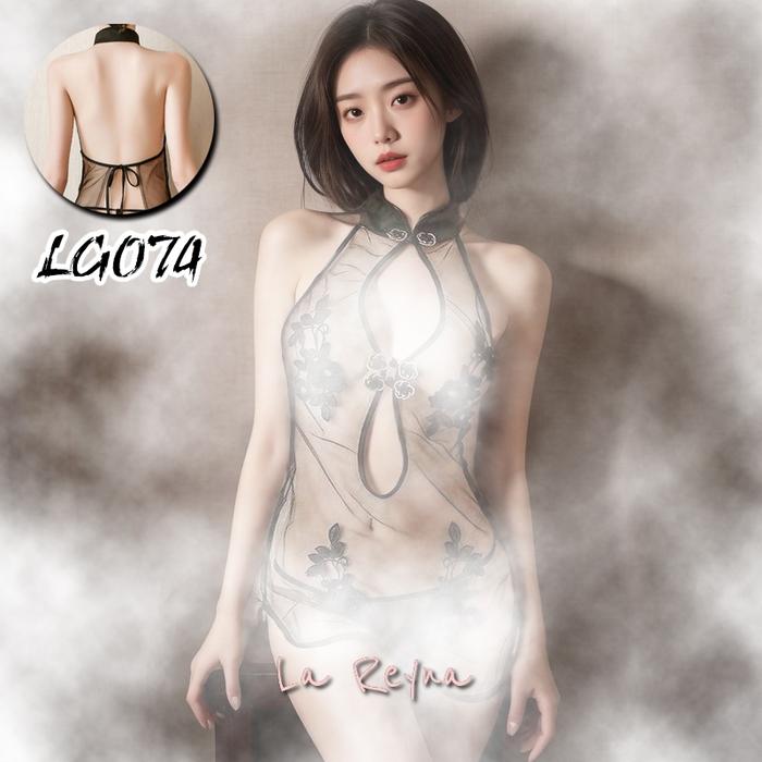 |BISA COD| Set + CD Cheongsam Shanghai Terawang LG074 BAJU TIDUR PEREMPUAN WANITA
