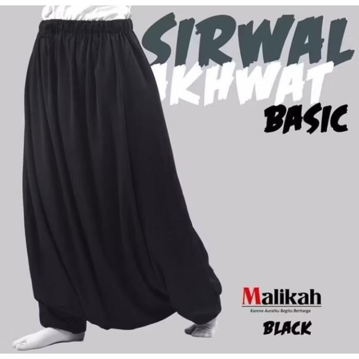 Rok Sirwal Akhwat Syar'I Spandek Rayon Kualitas Terbaik - Dewasa Bawahan, Tebal, Hitam Celana Muslim