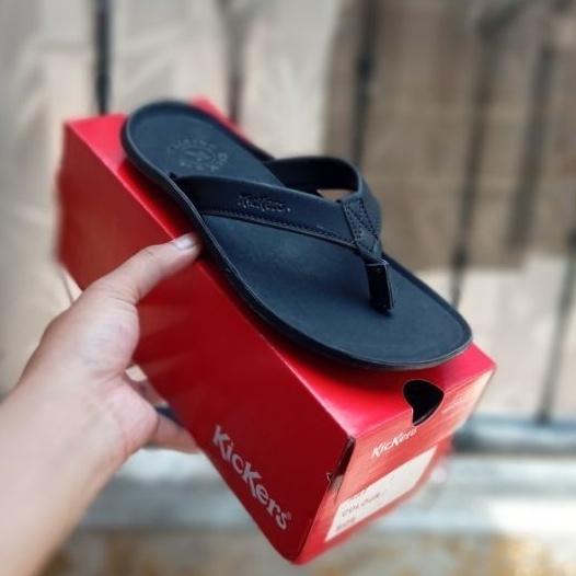 Best Seller Sandal Pria Kulit Kickers Sendal Jepit Terlaris Lebaran 2024 Formal Kasual Simpel Warna