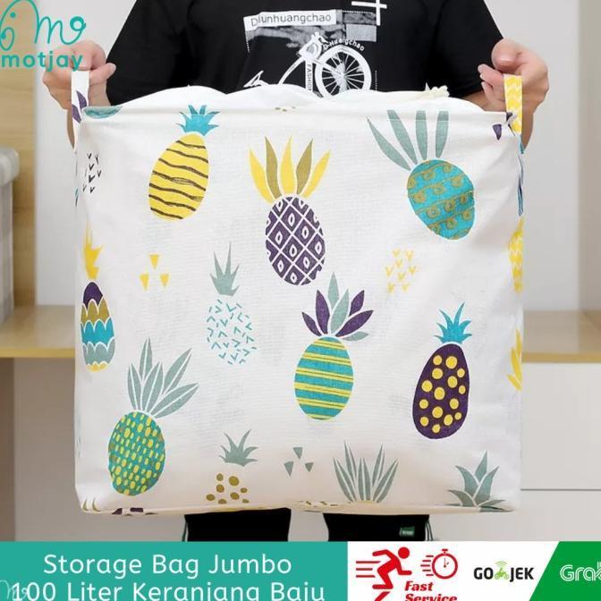 (Cooger) Storage Bag 100 Liter Jumbo Keranjang Baju Storage Box Jumbo