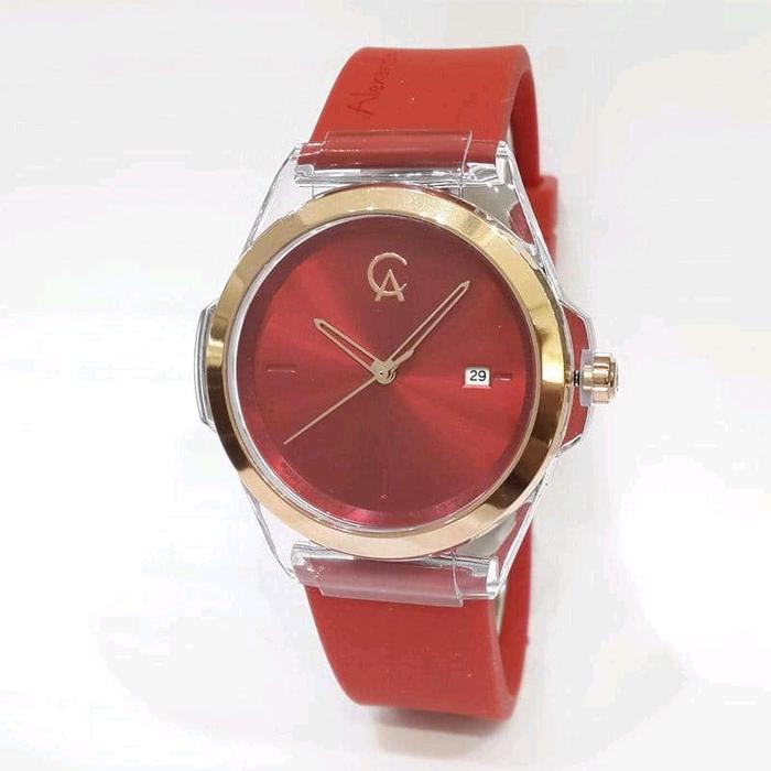 jam alexander christie warna merah untuk wanita