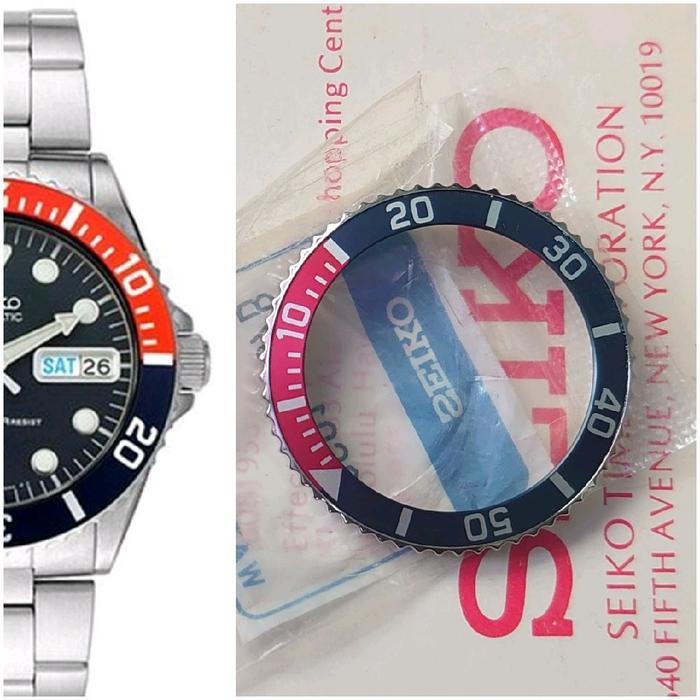 Bezel Assembly untuk Seiko 7S26-0050 | SKX025 Pepsi
