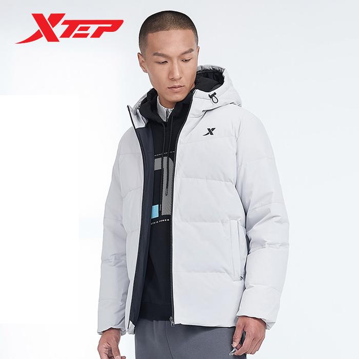 Xtep Down Jacket Men'S 2022 Winter New Hooded Windproof Jacket Warm