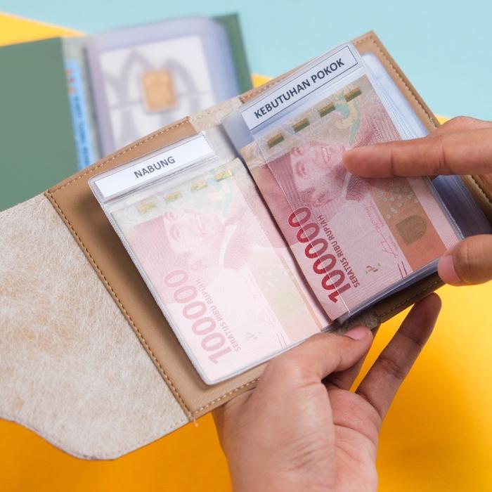 melza - bonia (dompet wanita) - dompet disiplin keuangan polos mini dompet keuangan pintar free stic