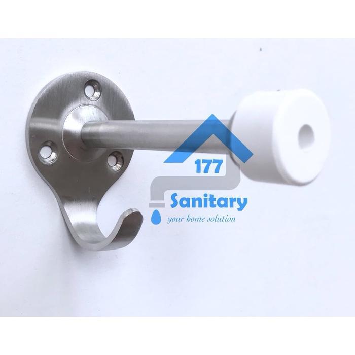 (EM) Door Stop Stainless Dan Kapstok Onassis 02- Penahan Pintu & gantungan