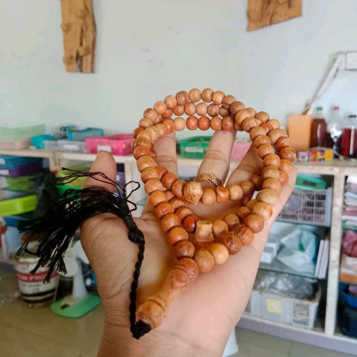 tasbih 99 tasbih muslim tasbih kayu bertuah tasbih terapi obat tasbih kayu secang merah delima terl