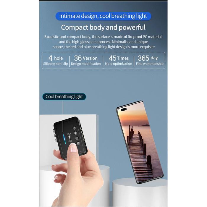 Bluetooth 5.0 Receiver Transmitter Adapter Wireless Audio AUX NFC