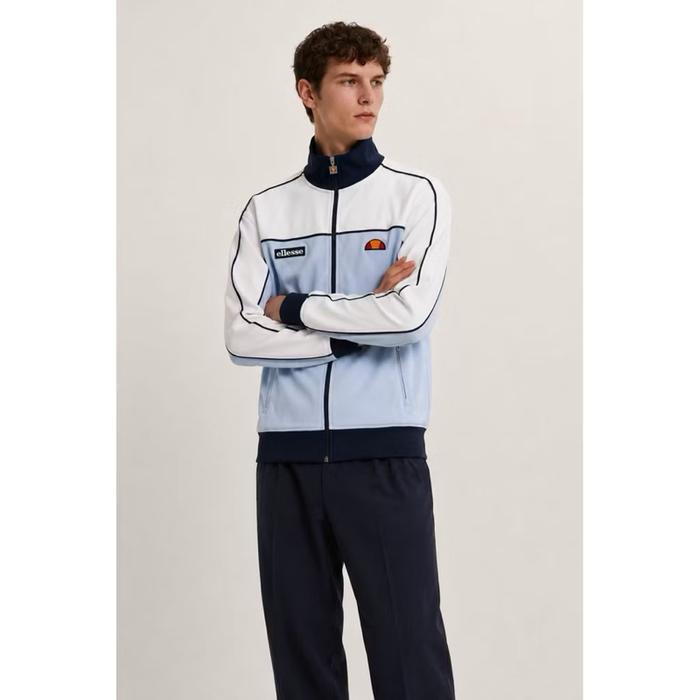 ￼Ellesse Libros Tracktop Jacket In White / Blue