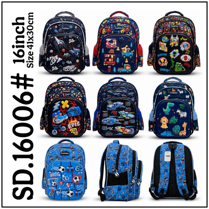 Tas Ransel Anak Sekolah Laki/Perempuan PAUD/TK/SD Motif Timbul 3D Kualitas HSD