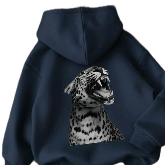 Hoodie Jumper Oversize Baby Pink Wanita Pria - Jaket Hoodie Polos Pink Pastel Gambar Macan Tutul Leo