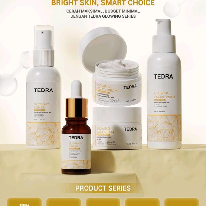 TEDRA GLOWING SERIES PAKET viral skincare terbest seller