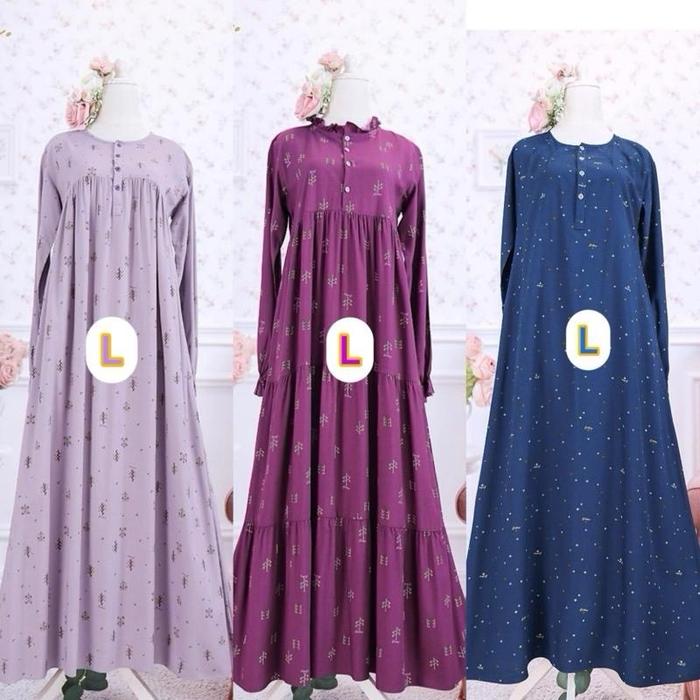 Ditsy Juni 2026 Reed Iris Mist & Reed Plum - Gamis| gift kunciran