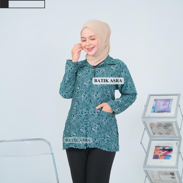 Baju Seragam PKK Nasional Model Blouse Kerah Jas Kain Polos / Batik PKK Premium