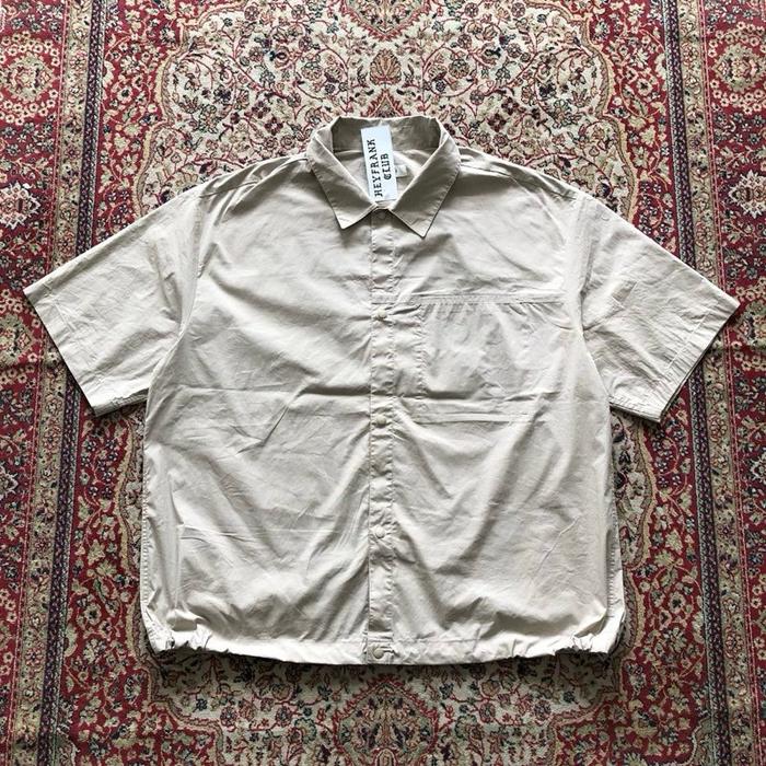 Jaket Mind bridge drawstring oversized short sleeve short sleeve overshirt jacket H736